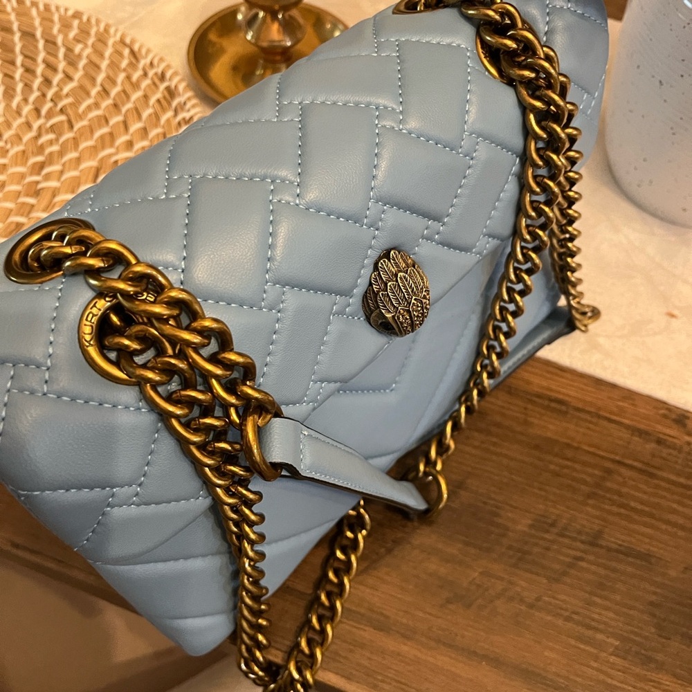 Kurt Geiger Light Blue Quilted Shoulder Bag - Picture 10 of 16